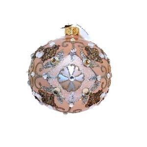 Neiman Marcus Glass Christmas Ornament Made In Poland